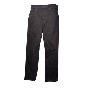 Favorite Daughter Black Straight-Leg Jeans Timeless Style Button Front